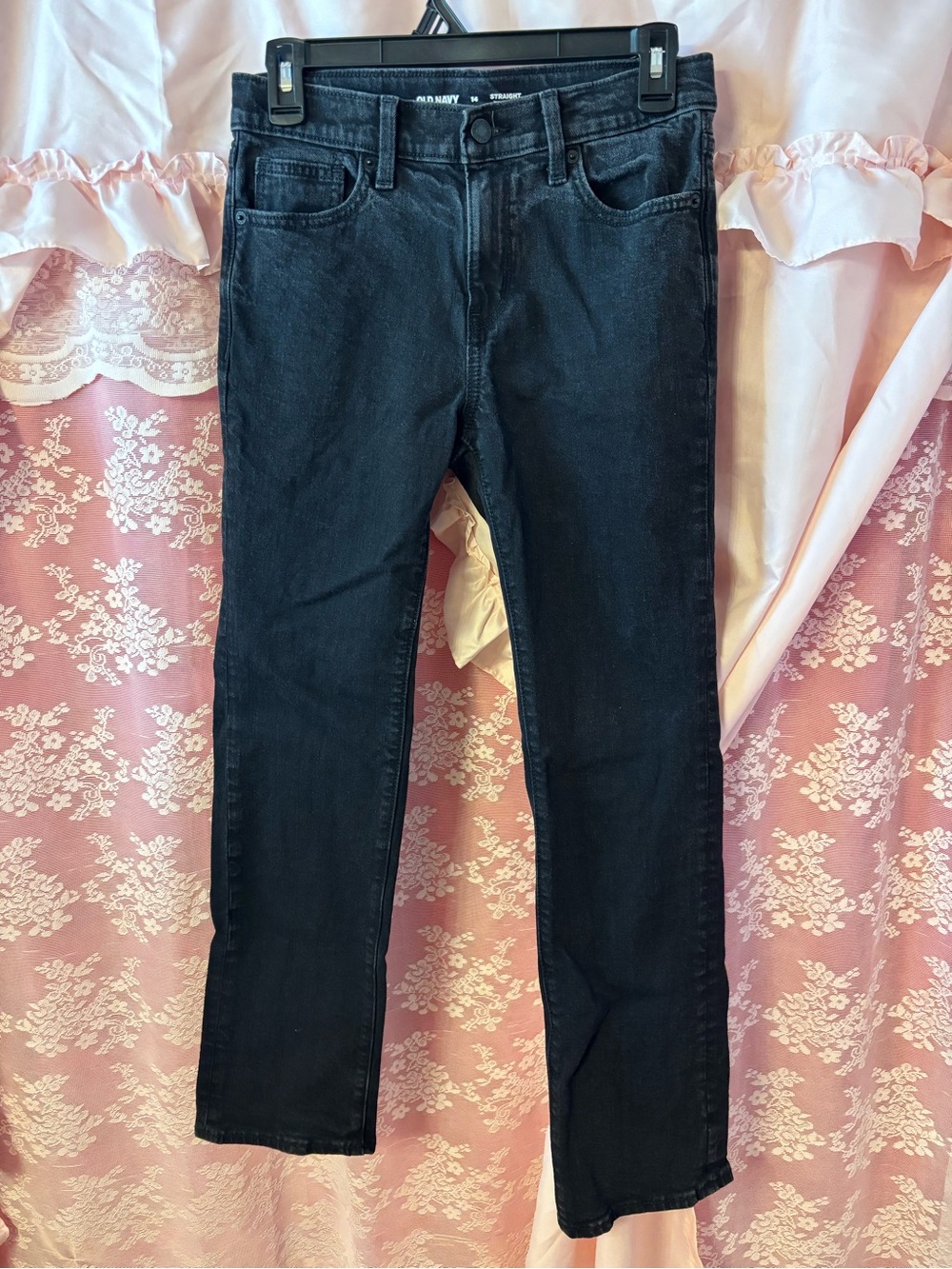 Old Navy Boys Black Straight Jeans